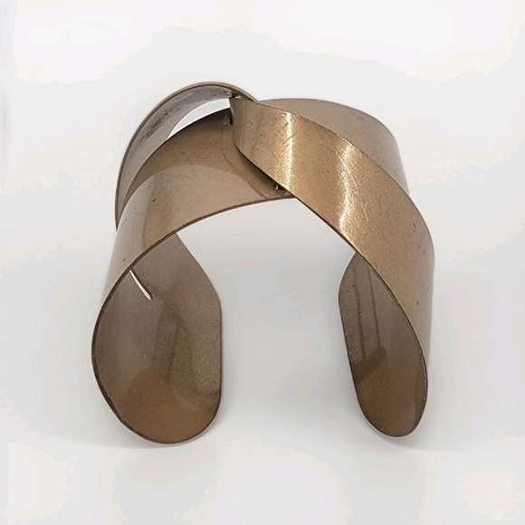 Retro Vintage 80s Gold Metal Arm Cuff Boho Minimalist Festival Goddess Bracelet - Picture 3 of 16